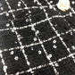CHANEL P75797 23-24AW Camellia Button Apparel Outerwear Long Tweed Jacket Tweed Women's Black