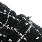 CHANEL P75797 23-24AW Camellia Button Apparel Outerwear Long Tweed Jacket Tweed Women's Black