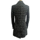 CHANEL P75797 23-24AW Camellia Button Apparel Outerwear Long Tweed Jacket Tweed Women's Black