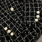 CHANEL P75797 23-24AW Camellia Button Apparel Outerwear Long Tweed Jacket Tweed Women's Black