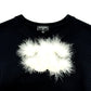CHANEL P76044 24AW Coco Mark Fur Apparel Sweater Cashmere Women's Black