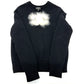 CHANEL P76044 24AW Coco Mark Fur Apparel Sweater Cashmere Women's Black