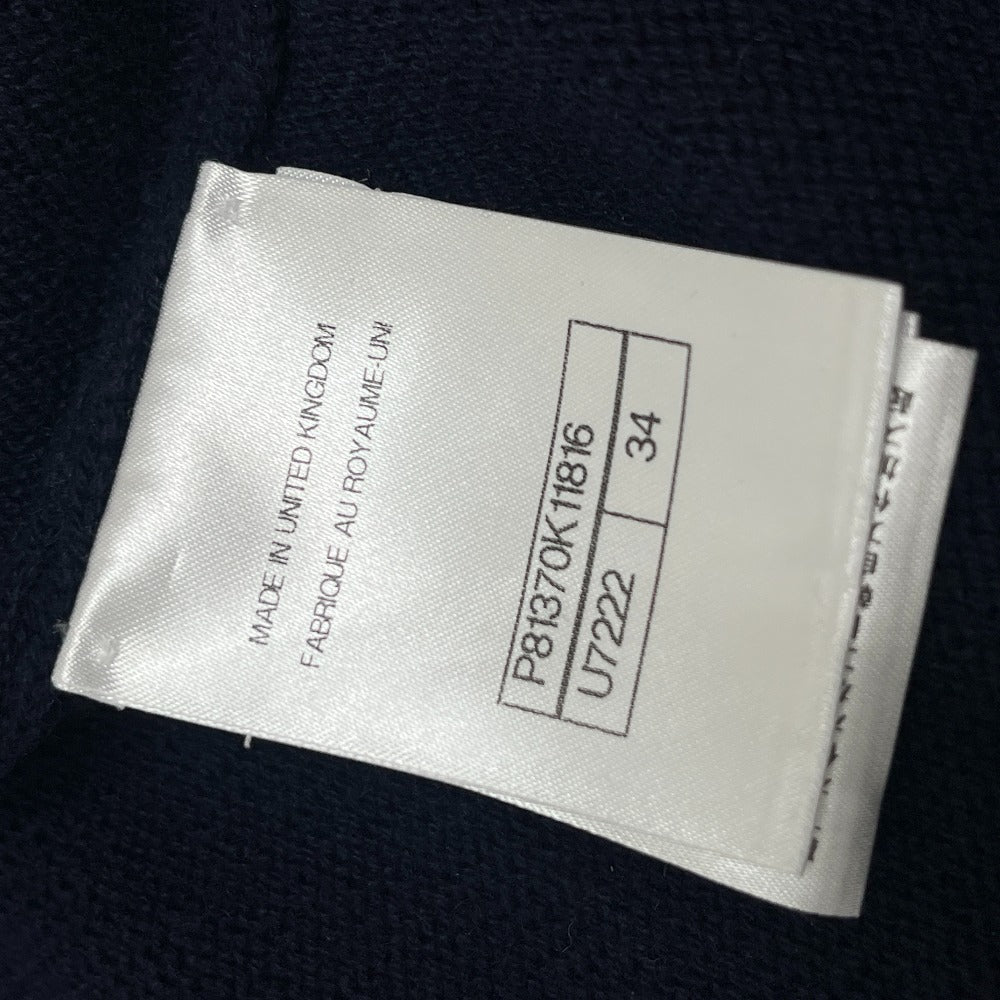CHANEL P81370 2026年春夏 プレコレクション ココマークボタン アパレル カーディガン カシミヤ レディース ネイビーブルー & レッド ネイビー