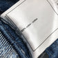 CHANEL P55976 Coco Mark Button Apparel Bottoms Knee-Length Denim Skirt Cotton Women's Blue