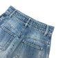 CHANEL P55976 Coco Mark Button Apparel Bottoms Knee-Length Denim Skirt Cotton Women's Blue