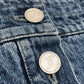 CHANEL P55976 Coco Mark Button Apparel Bottoms Knee-Length Denim Skirt Cotton Women's Blue