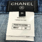 CHANEL P55976 Coco Mark Button Apparel Bottoms Knee-Length Denim Skirt Cotton Women's Blue