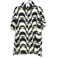 CHANEL P70211 21P CC Mark Wave apparel short sleeves Short sleeve T-shirt silk Black/White Used