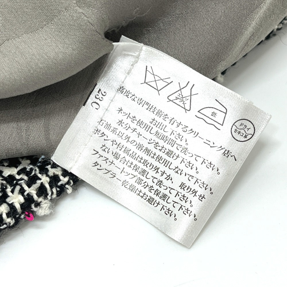 CHANEL P50738 Tweed Bijoux Flower Buttons Apparel, collarless, sequined outerwear Jacket tweed gray Used