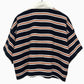 CHANEL P81003 26C Border Lion Button Apparel, 3/4 sleeve knit top, Bijoux buttons Polo shirt cotton Black/Brown Used