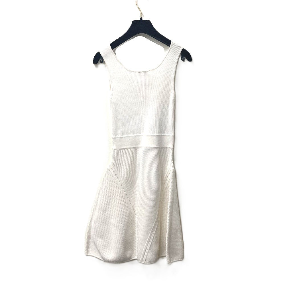 CHANEL 15P Sleeveless Dress, Dress, Skirt, Apparel, Dress, Cotton, Women's, White