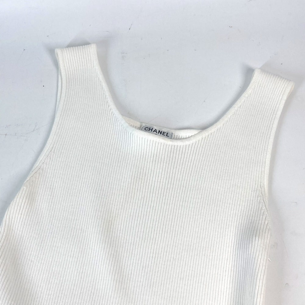 CHANEL 15P Sleeveless Dress, Dress, Skirt, Apparel, Dress, Cotton, Women's, White
