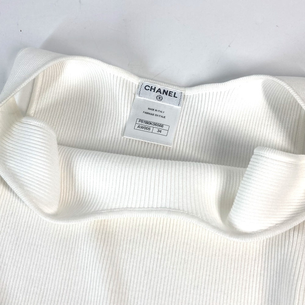 CHANEL 15P Sleeveless Dress, Dress, Skirt, Apparel, Dress, Cotton, Women's, White