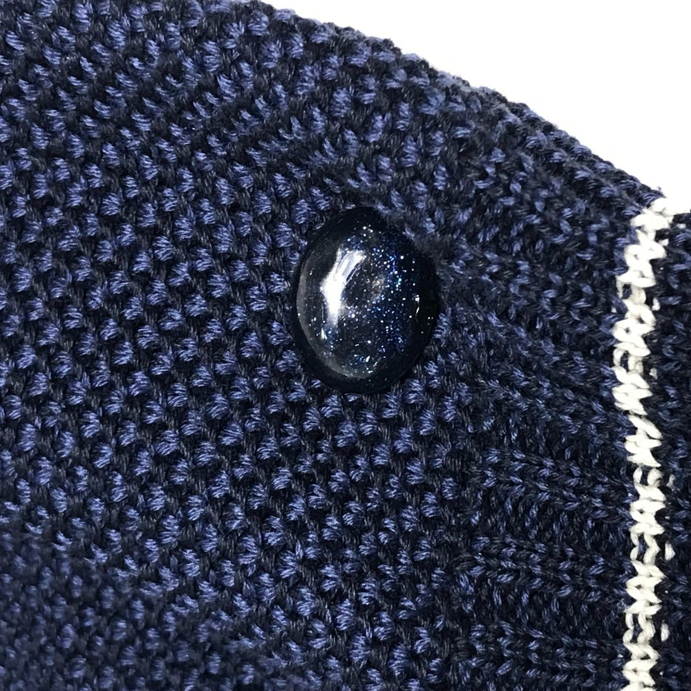 CHANEL CC Coco Mark Apparel Sleeveless Mini Dress with Ribbon, 15 Pieces, Cotton, Women's, Navy
