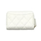 CHANEL AP0216 Matelasse Coco Mark Classic Zip Coin Purse in Caviar Leather, White