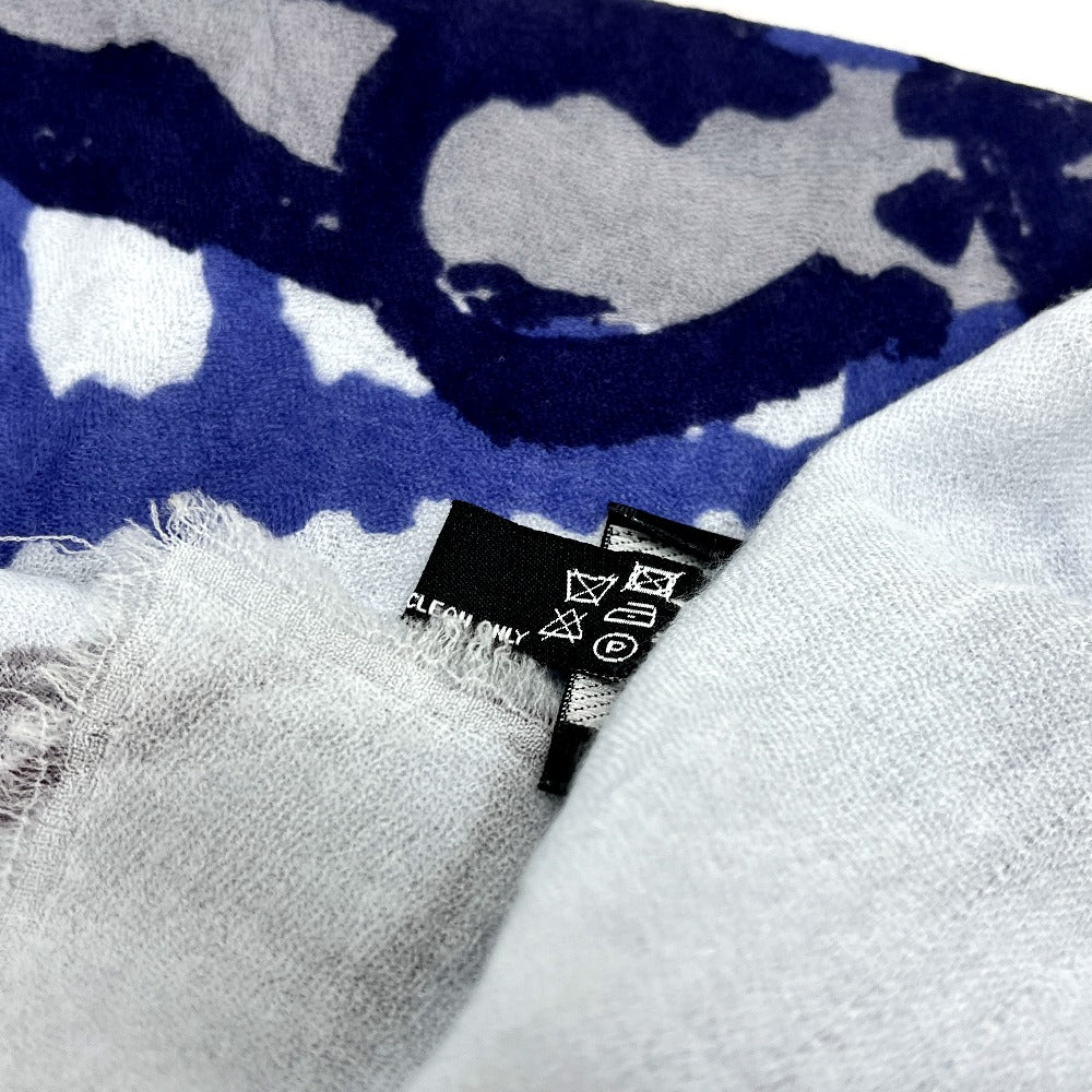 CHANEL No. 5 Perfume Apparel Large Stole/Scarf/Shawl Cashmere Women's Blue
