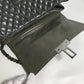 CHANEL Logo Quilted 2-Way Chain Shoulder Bag in Grey Leather