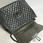 CHANEL Logo Quilted 2-Way Chain Shoulder Bag in Grey Leather