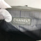 CHANEL Logo Quilted 2-Way Chain Shoulder Bag in Grey Leather