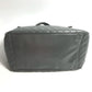 CHANEL Logo Quilted 2-Way Chain Shoulder Bag in Grey Leather
