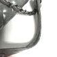 CHANEL Logo Quilted 2-Way Chain Shoulder Bag in Grey Leather