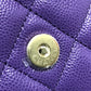 CHANEL A33814 長財布 CCココマーク マトラッセ チェーンウォレット 斜め掛け カバン ショルダーバッグ キャビアスキン レディース パープル