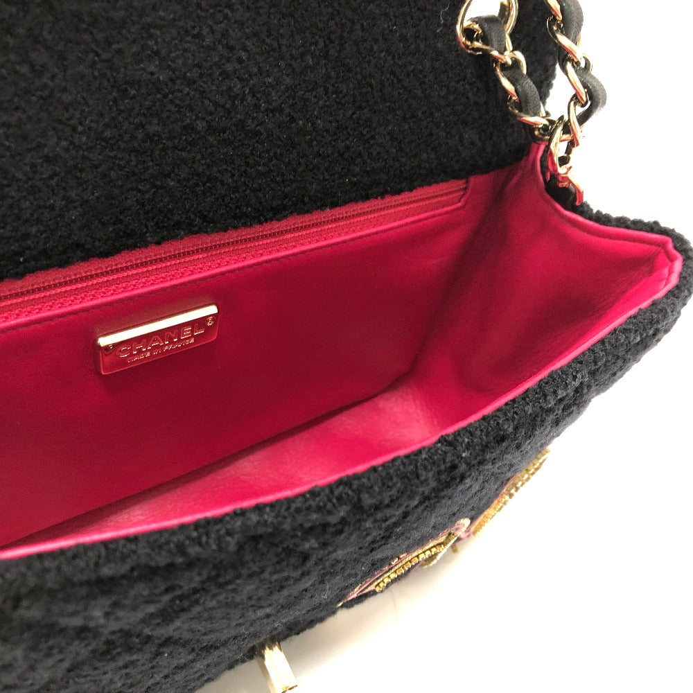CHANEL AS2785 Matelasse No Icon Matelasse25 Matelasse 25 Double Chain Bag Crossbody Bag Shoulder Bag Canvas Black/GoldHardware Used