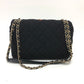 CHANEL AS2785 Matelasse No Icon Matelasse25 Matelasse 25 Double Chain Bag Crossbody Bag Shoulder Bag Canvas Black/GoldHardware Used