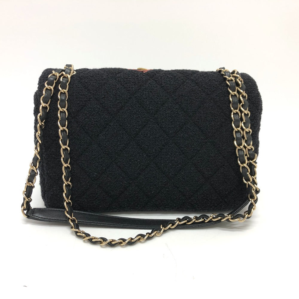 CHANEL AS2785 Matelasse No Icon Matelasse25 Matelasse 25 Double Chain Bag Crossbody Bag Shoulder Bag Canvas Black/GoldHardware Used