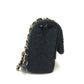 CHANEL AS2785 Matelasse No Icon Matelasse25 Matelasse 25 Double Chain Bag Crossbody Bag Shoulder Bag Canvas Black/GoldHardware Used