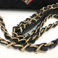 CHANEL AS2785 Matelasse No Icon Matelasse25 Matelasse 25 Double Chain Bag Crossbody Bag Shoulder Bag Canvas Black/GoldHardware Used