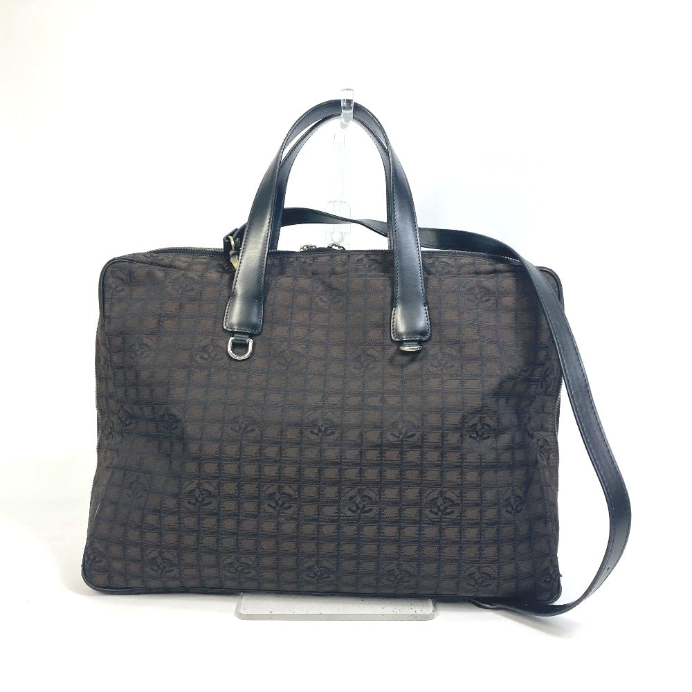 CHANEL New Travel Line Handbag, Shoulder Bag, 2-Way Bag, Business Bag, Nylon, Women's, Brown