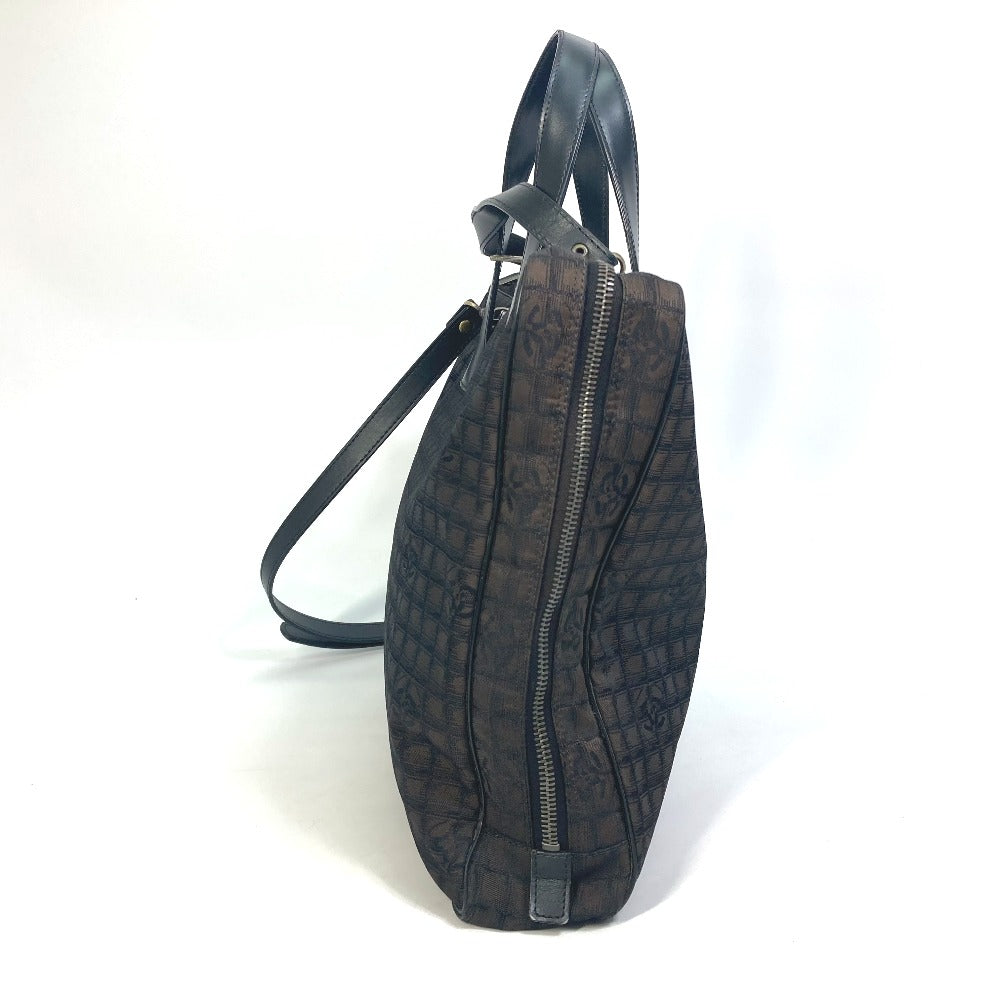 CHANEL New Travel Line Handbag, Shoulder Bag, 2-Way Bag, Business Bag, Nylon, Women's, Brown