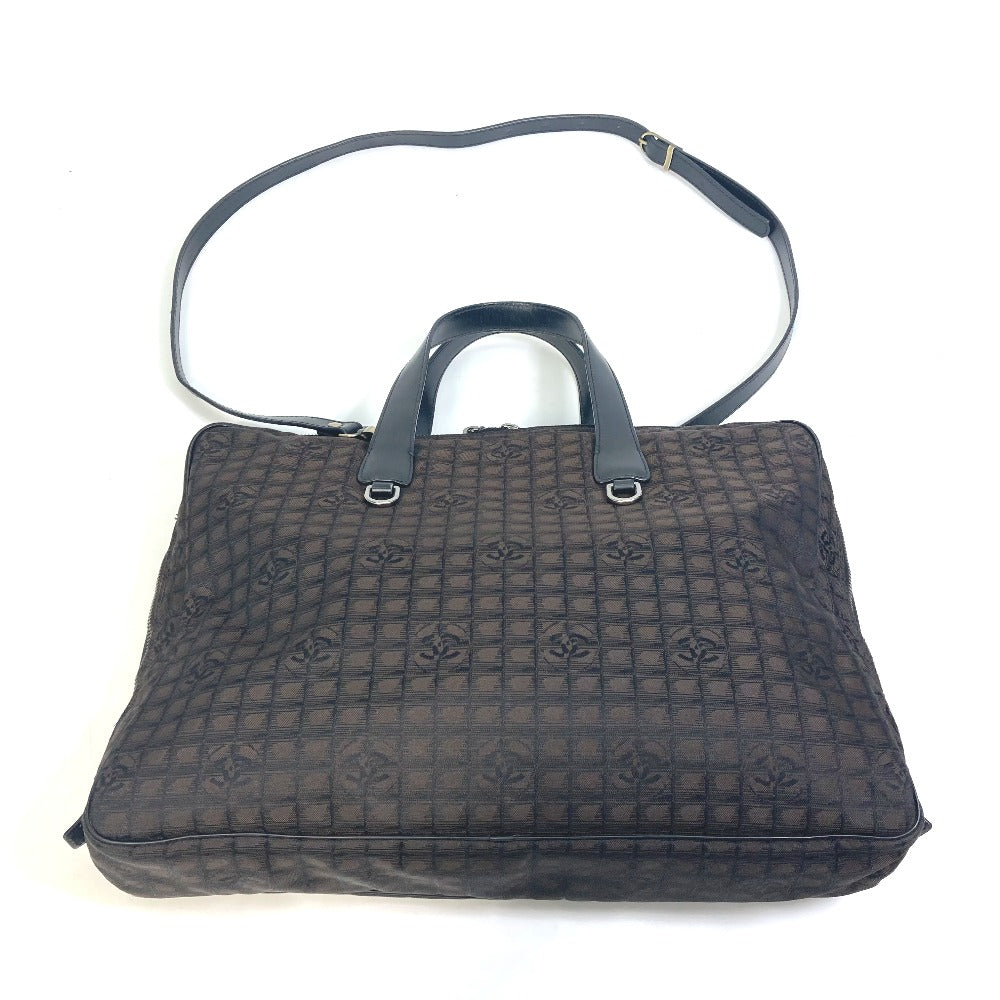 CHANEL New Travel Line Handbag, Shoulder Bag, 2-Way Bag, Business Bag, Nylon, Women's, Brown