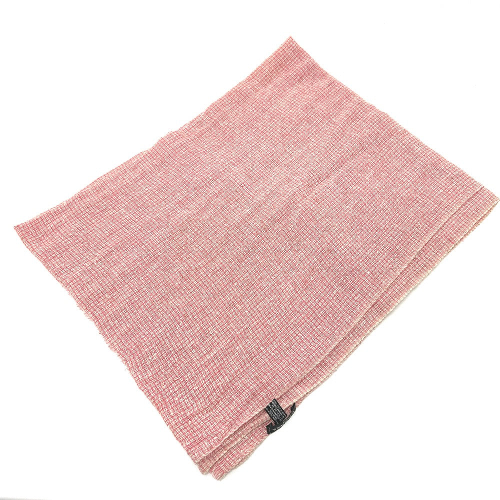 CHANEL Coco Mark Scarf, Tweed, Thin, Wool, Fashion Accessory, Women's, Pink