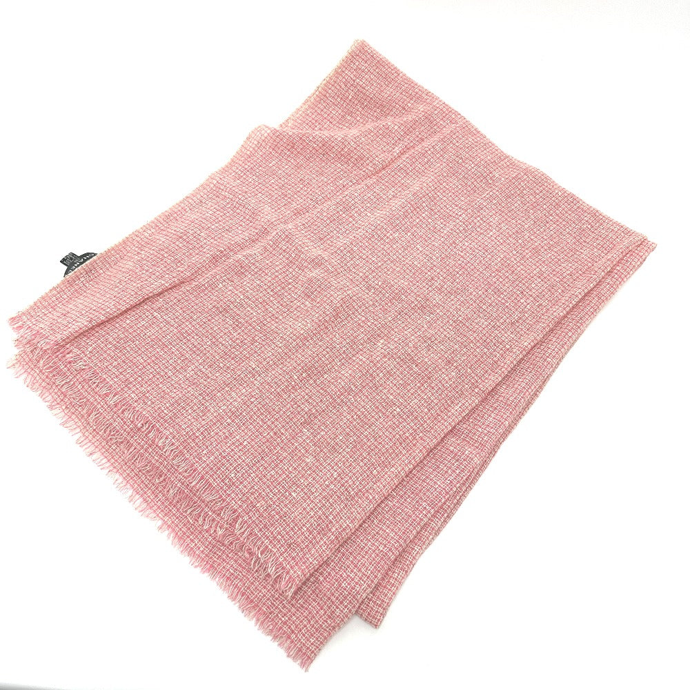 CHANEL Coco Mark Scarf, Tweed, Thin, Wool, Fashion Accessory, Women's, Pink