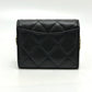 CHANEL AP0238 CC Mark Matelasse CC Pochette Wallet Shoulder Bag Crossbody coin purse Caviar Leather Black/GoldHardware Used