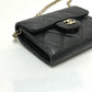 CHANEL AP0238 CC Mark Matelasse CC Pochette Wallet Shoulder Bag Crossbody coin purse Caviar Leather Black/GoldHardware Used