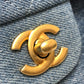 CHANEL Matelasse Mini Matelasse Matelasse Mini Matelasse20 Matelasse 20 Gradient Crossbody Bag Shoulder Bag Denim blue/GoldHardware Used