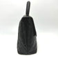 CHANEL A12397 Coco Mark Matelasse Tote Bag Top Handle Handbag Caviar Leather Women's Black