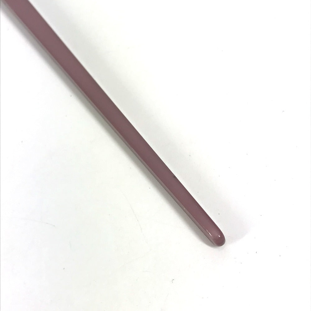 CHANEL CC Coco Mark Stone Kanzashi Hair Pick Hairpin Plastic Hair Accessory for Women Purple