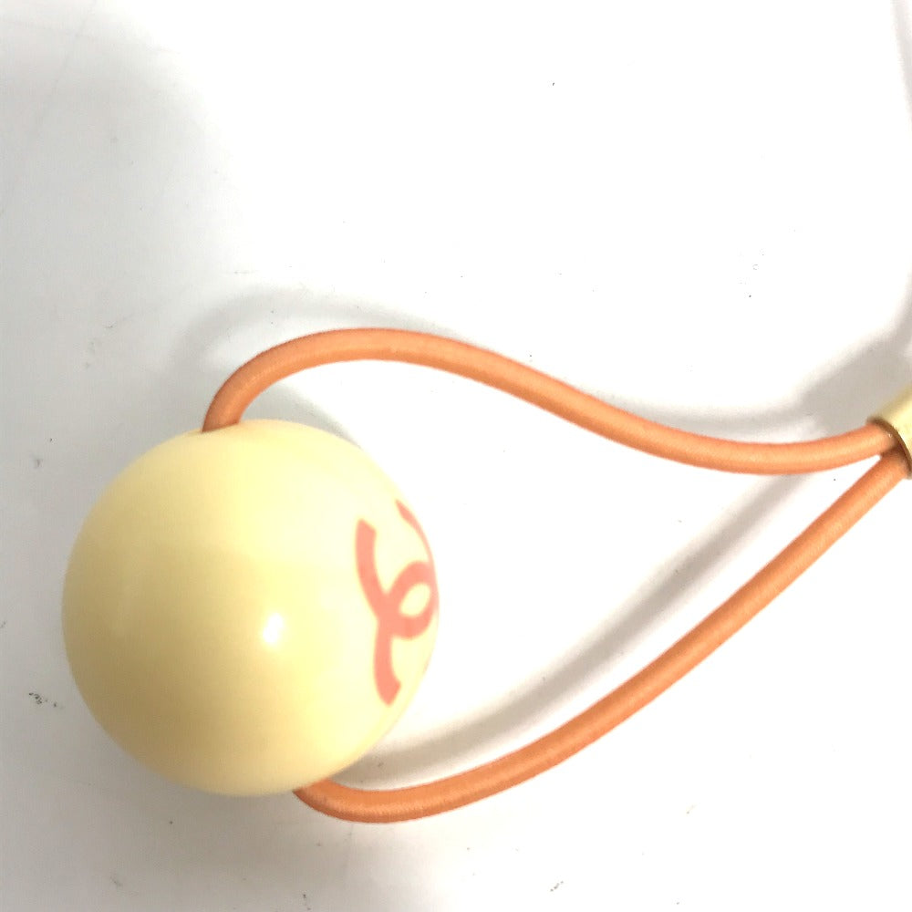 CHANEL 02P Heart Hair Accessory, Plastic Hair Tie, Women's, Pink