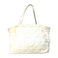 CHANEL Beach Bag, Pile, CC, Coco Mark, Shoulder Bag, Tote Bag, Cotton, Women's, White