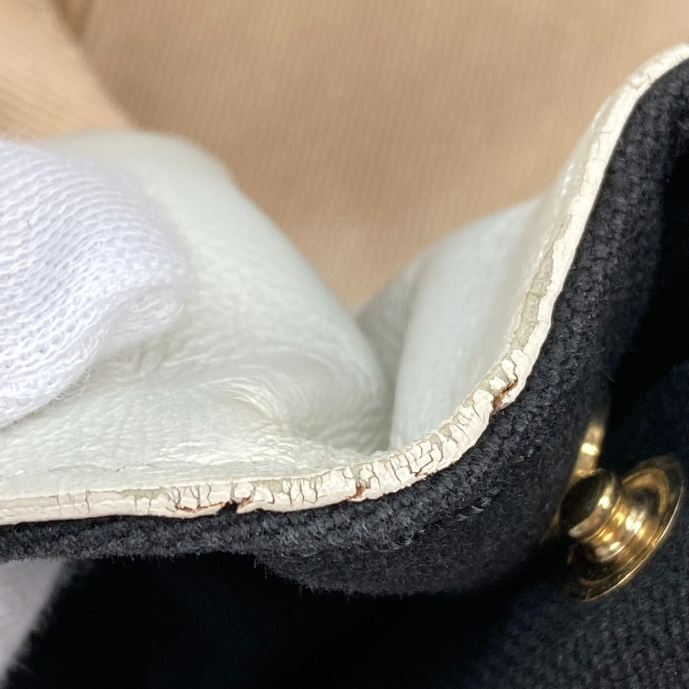 CHANEL バイカラー デカココ チェーン カバン 肩掛け トートバッグ ショルダーバッグ キャンバス レディース ブラック