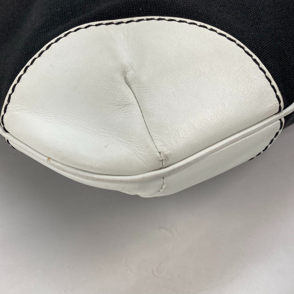CHANEL バイカラー デカココ チェーン カバン 肩掛け トートバッグ ショルダーバッグ キャンバス レディース ブラック