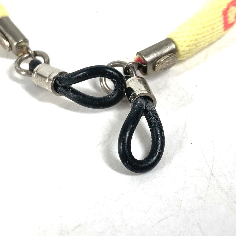 CHANEL アイウェア サングラス 眼鏡 00T グラスコード メガネストラップ メガネ掛け ストラップ キャンバス レディース イエロー