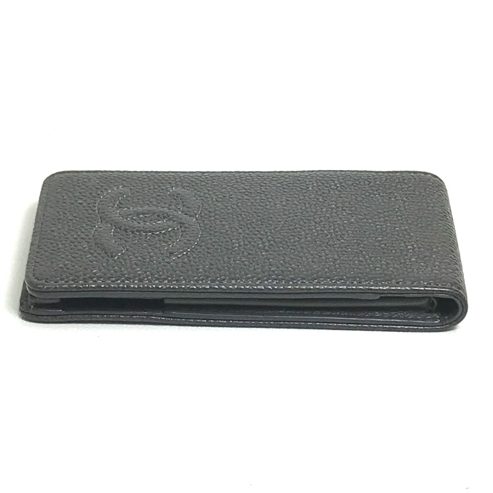 CHANEL CC Coco Mark iPhone 4/4S Compatible iPhone Case, Caviar Skin, Women's, Gray