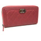 CHANEL A68733 Boy Chanel Round Zip Long Wallet, Lambskin, Women's, Rose