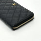 CHANEL A50097 ココマーク マトラッセ ウォレット 長財布 キャビアスキン レディース ブラック