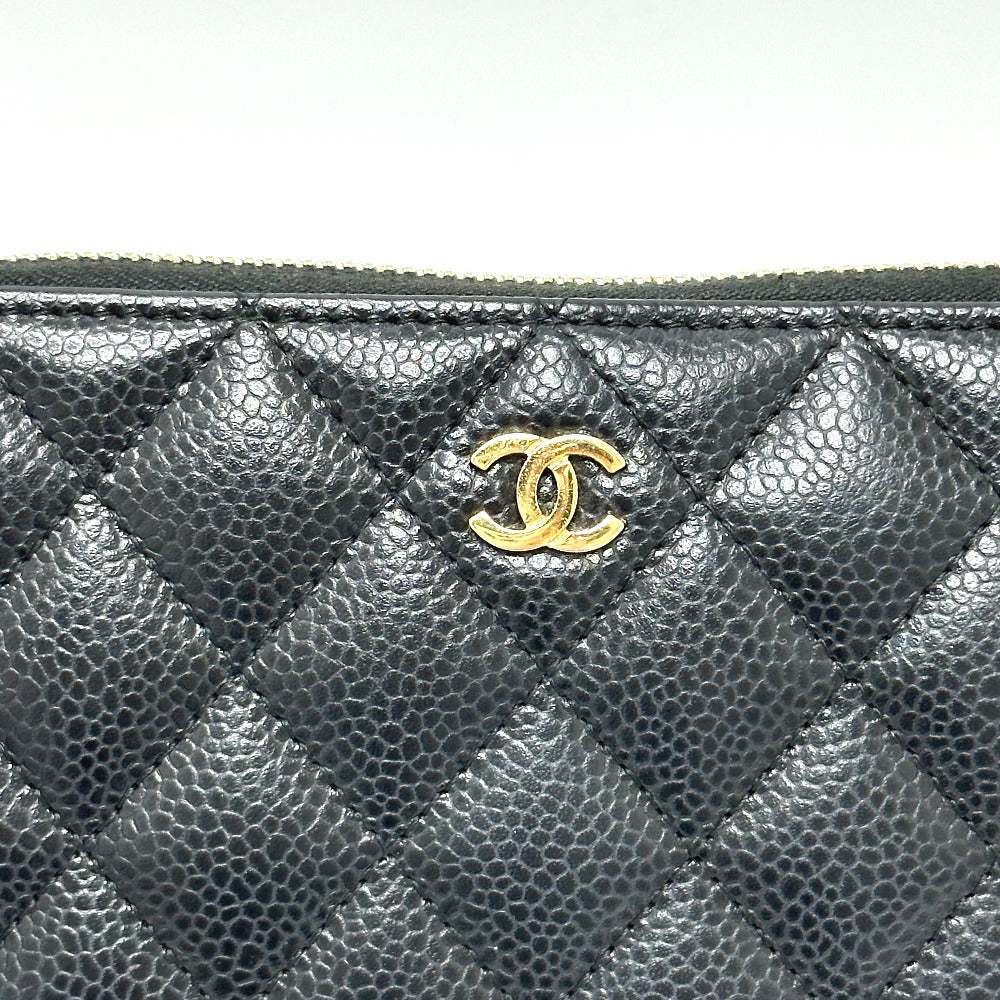 CHANEL A50097 ココマーク マトラッセ ウォレット 長財布 キャビアスキン レディース ブラック